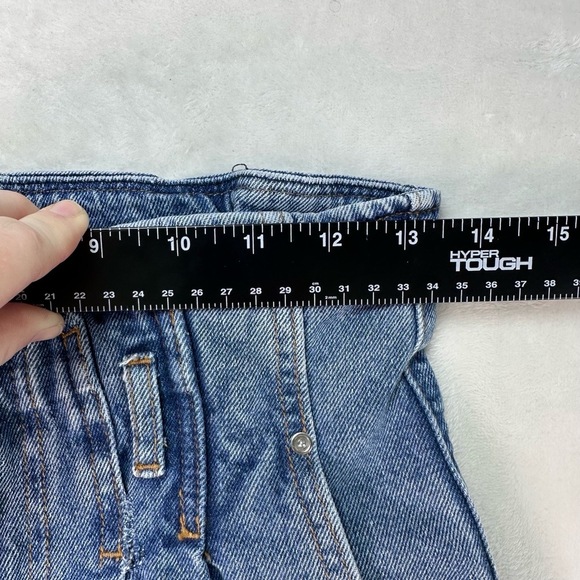 ZARA Paperbag Waist Tapered Jeans | High‎ Rise Blue Denim | Women’s 4 - Picture 10 of 13